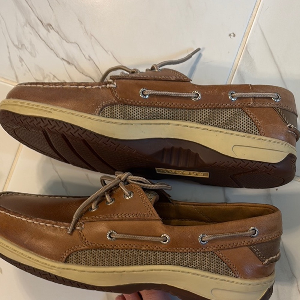 Sperry Brown Leather Boat Shoes with Moccasin Construction - Picture 6 of 7